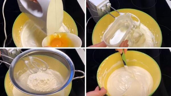 Cách làm bánh bông lan cuộn kem đơn giản tại nhà. Hình ảnh 2